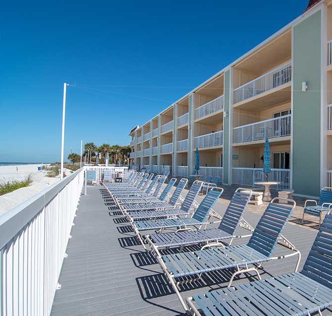 Sandy beach and Gulf of Mexico Indian Rocks Beach